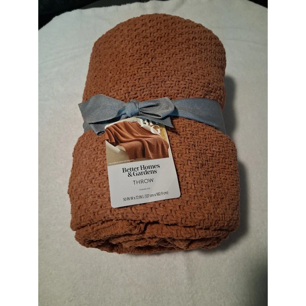 Better Homes And Garden Terracotta Clay Throw Blanket New With Tags